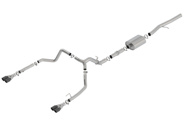 Borla Catback Exhaust for 19 Chevrolet Silverado/GMC Sierra 1500 6.2L - Black Chrome Tips