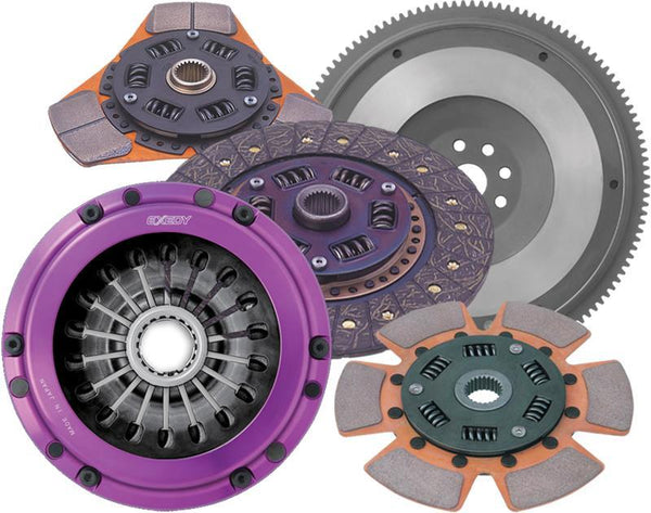 Exedy Clutch Rebuild Kit - 1990-1991 Acura Integra L4 Hyper Multi Carbon & Cover Bolt Set