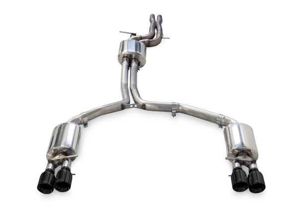 AWE Tuning Touring Edition Catback Exhaust for Audi C7.5 A6 3.0T Quad Diamond Black Tips