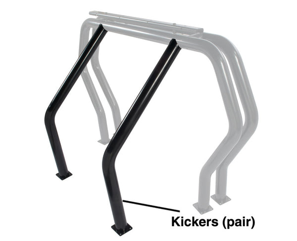 Go Rhino RHINO Bed Bar Kickers - Black Steel - 3" Diameter