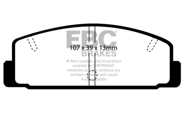 EBC Greenstuff Rear Brake Pads for 2003-2004 Mazda Protege 2.0 Turbo (Mazdaspeed)