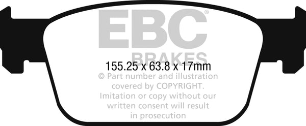 EBC Redstuff Front Brake Pads for 2017+ Audi A4 2.0L Turbo (B9)