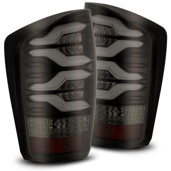 AlphaRex LUXX LED Tail Lights Black/Red w/ Activ Light & Sequential Signal for Toyota Tacoma 2016-2023