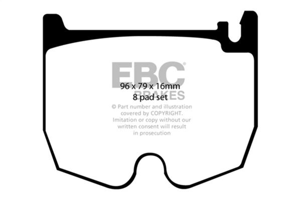 EBC Redstuff Brake Pads for 03-06 Mercedes-Benz CL55 AMG 5.4 Supercharged