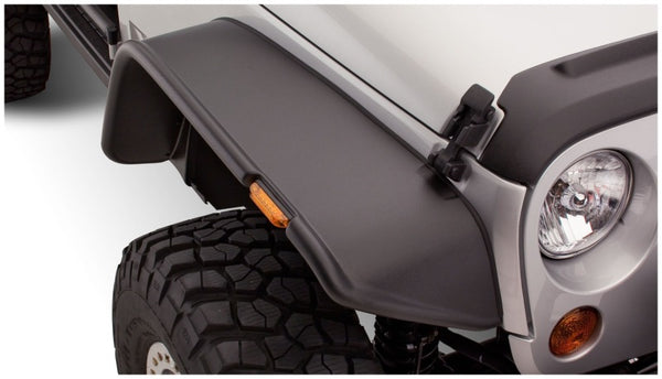 Bushwacker Jeep Wrangler Flat Style Fender Flares 2007-2018 - Black