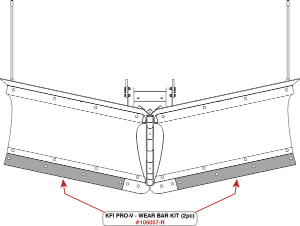 KFI Wear Bar Wing Kit V-Plow - 2 pc.