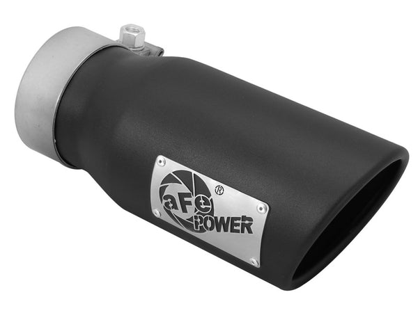 aFe MACHForce XP 3in Inlet x 4in Outlet Clamp-On Black Tip