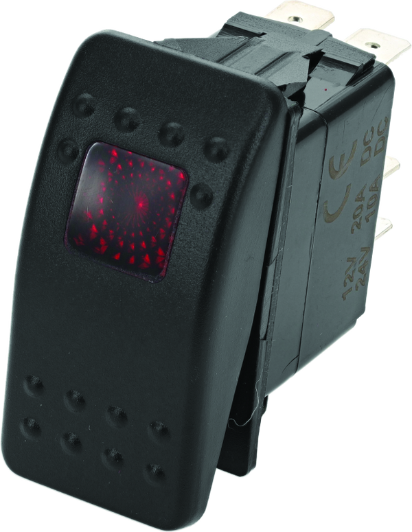 DragonFire Racing Lighted On/Off Rocker Switch with Red LED