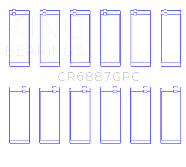 King Engine Bearings Toyota Supra B58 Connecting Rod Bearing Set - Size +0.26mm