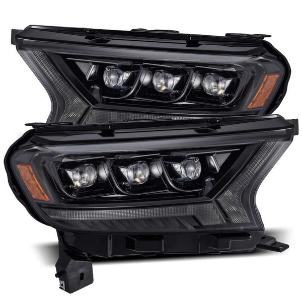 AlphaRex NOVA LED Projector Headlights Black w/ Activ Light & Sequential Signal for Ford Ranger 2019-2023