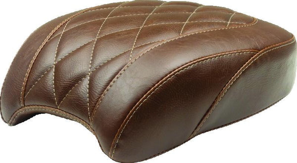 Mustang 18-21 Harley Street Bob Wide Tripper Passenger Seat Diamond Stitch - Brown