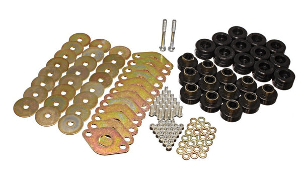 Energy Suspension Body Mount Set with Hardware - Black