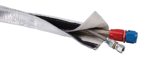 DEI Heat Shroud 3/4in I.D. x 3ft - Aluminized Thermal Sleeving with Hook and Loop Closure