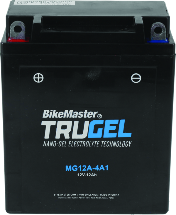 BikeMaster TruGel MG12A-4A1 Gel Motorcycle Battery 170 CCA (134 x 80 x 161mm)