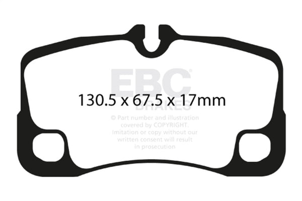 EBC Redstuff Rear Brake Pads for 09-12 Porsche 911 (997) 3.6 Carrera 2
