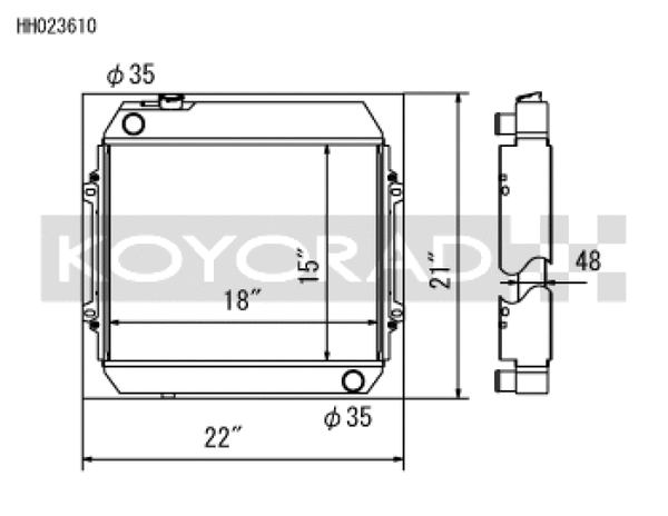 Koyo 68-72 Nissan Skyline L20 I6 MT (KGC10) Radiator (SK-C13 Required)