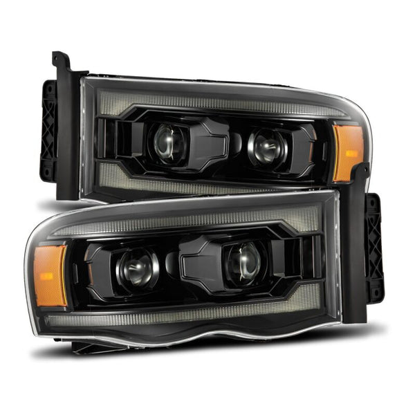 AlphaRex LUXX LED Projector Headlights (Alpha Black) for 20022005 Dodge Ram 1500