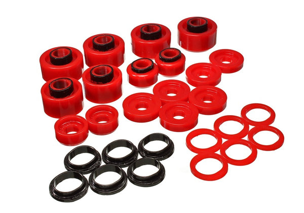 Energy Suspension Body Mount Set for 99-07 Ford F-250/F-350 SD 2/4WD Crew Cab - Red