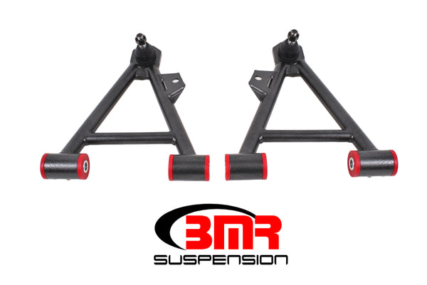 BMR 1994-2004 Mustang Lower Non-Adjustable A-Arms with Standard Polyurethane Ball Joint - Black Hammertone
