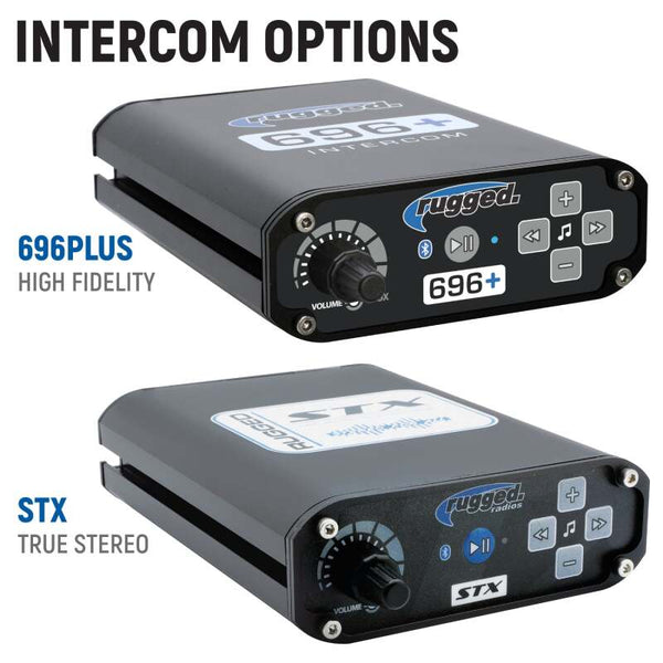 Rugged Radios Polaris RZR XP 1000 Complete Comm Kit with BT Intercom 2-Way Radio 696 Plus / G1 GMRS