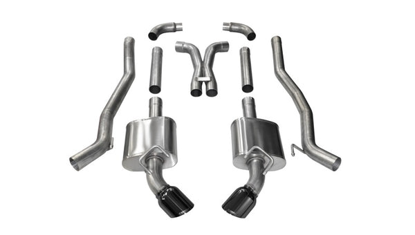 CORSA Cat-Back Exhaust for 2010-2015 Chevrolet Camaro SS 6.2L V8 - Black Xtreme 3in