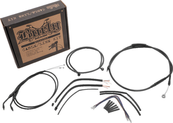 Burly Brand 8-Inch Throttle Cable Control Kit - Black