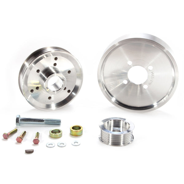 BBK Underdrive Pulley Kit Lightweight CNC Billet Aluminium for 2002-2004 Mustang GT 4.6L