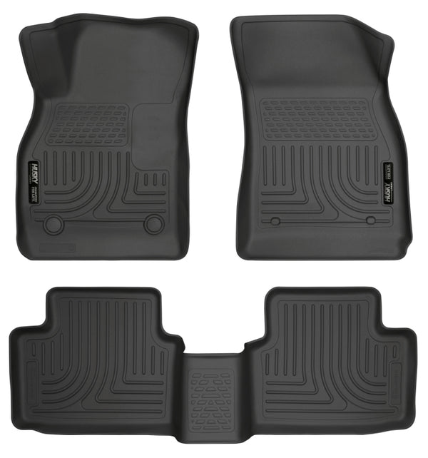 Husky Liners WeatherBeater Floor Liners for 2013 Chevy Malibu - Front & 2nd Seat - Black