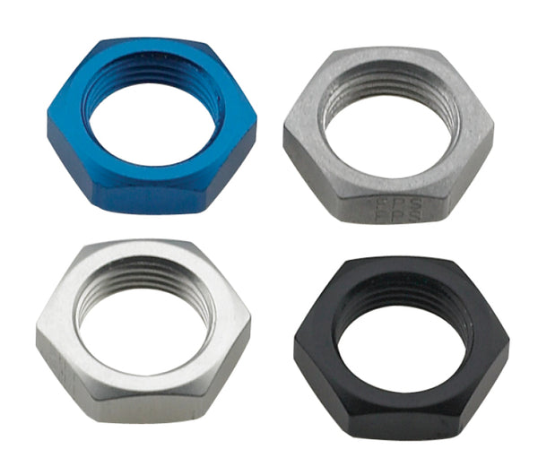 Fragola -6AN Bulkhead Nut - Black Aluminum