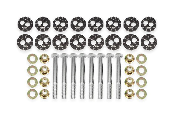 BMR 14-19 Chevrolet Corvette C7 Front & Rear Lower Control Arms Camber Bolt Kit - Black Anodized