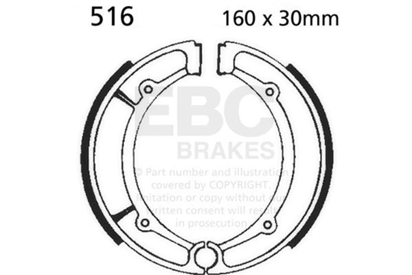 EBC 96-98 Yamaha YFM 350 Big Bear Front Left Sintered HH Brake Pads