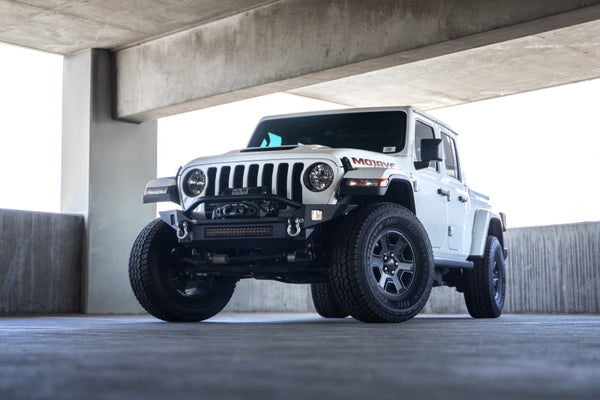 DV8 Offroad Mid-Width Winch Front Bumper for Jeep Wrangler JL (2018-2023) & Gladiator JT (2020-2023) - FS-7