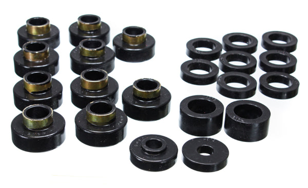 Energy Suspension CJ5-7 Body Mounts - Polyurethane - Black