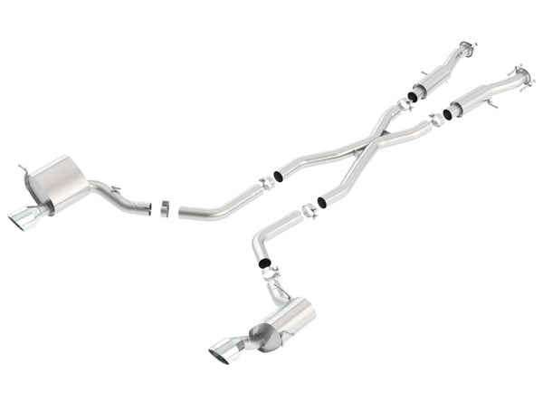 Borla CATBACK Exhaust for 2015 Jeep Grand Cherokee SRT8 - ATAK Dual Round Rolled Exit