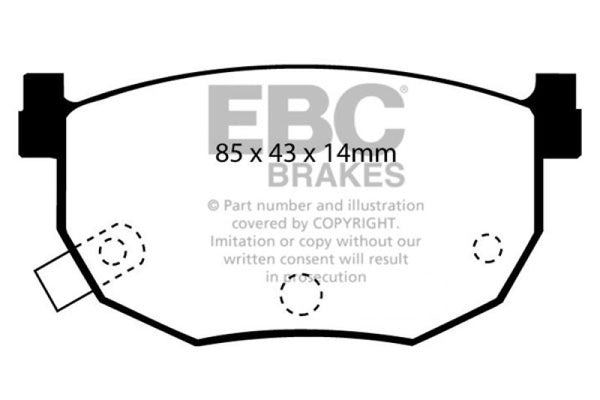 EBC Ultimax2 Rear Brake Pads for 1999-2001 Hyundai Elantra 2.0