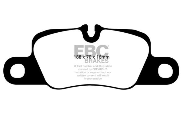 EBC Redstuff Rear Brake Pads for 2012-2015 Porsche 911 (991) 3.8 Carrera S