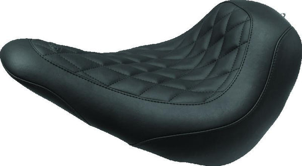 Mustang 18-21 Harley Low Rider, Sport Glide Wide Tripper Solo Seat Diamond Stitch - Black