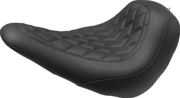 Mustang 18-21 Harley Low Rider, Sport Glide Wide Tripper Solo Seat Diamond Stitch - Black