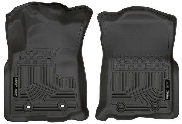 Husky Liners WeatherBeater Front Floor Liners for 2016 Toyota Tacoma Manual Trans - Black