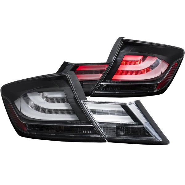 ANZO LED Tail Lights Black Honda Civic 20132015