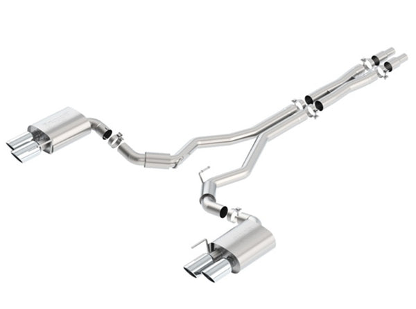 Borla Cat-Back Exhaust for 2018 Ford Mustang GT 5.0L AT/MT (No Valves) S-Type 3" with Polished Tips