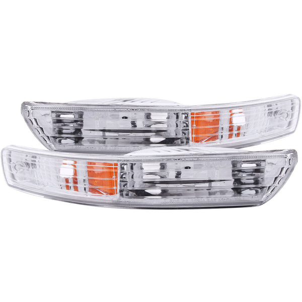 ANZO Euro Parking Lights Chrome/Amber Reflector Acura Integra 1998-2001