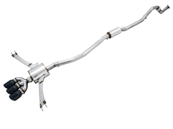 AWE Tuning Touring Edition Catback Exhaust w/ Front Pipe & Triple Diamond Black Tips - Honda Civic Si 2016+