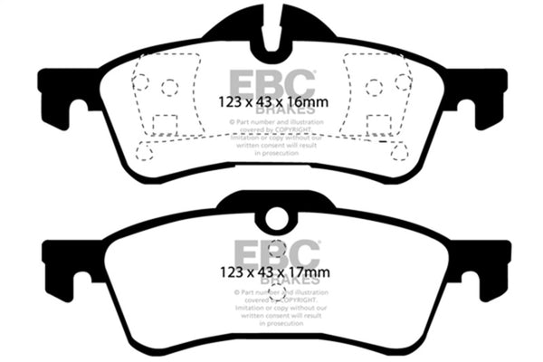 EBC Redstuff Rear Brake Pads for 2004-2006 Mini Hardtop 1.6
