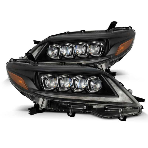 AlphaRex NOVA LED Projector Headlights Black for Toyota Sienna 2011-2020