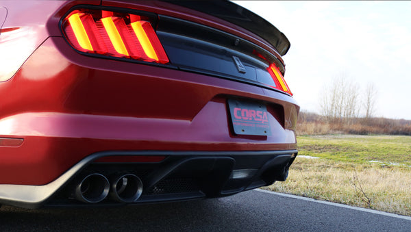 CORSA Double X Pipe Exhaust for 2016-2017 Ford Mustang GT350 & GT350R