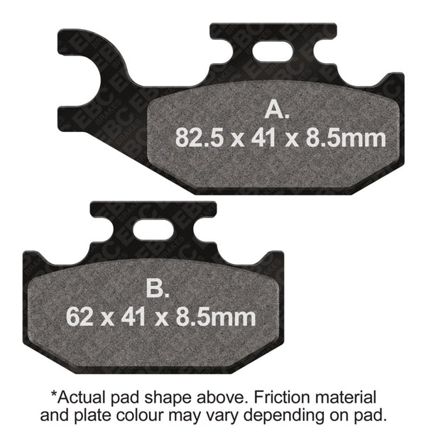 EBC 08-18 Suzuki LT-A 400 King Quad (Auto 4WD) Front Right R Series Sintered Brake Pads