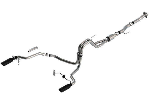 Borla Cat-Back ATAK Exhaust System for 2021 F-150 5.0L V8 - Black Chrome Tips