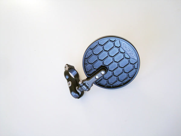 CRG Hindsight EXO Folding 3" Round Right Bar-End Mirror - Black