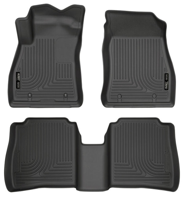 Husky Liners Weatherbeater Black Front & 2nd Seat Floor Liners for 14-18 Nissan Sentra